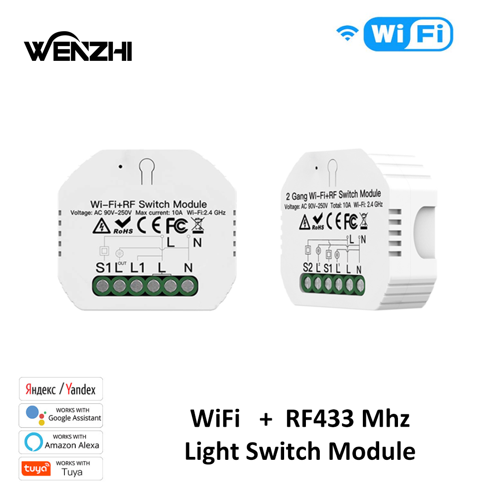 Home Automation Panel Diy - 1/2Gang Przełącznik światła Moduł DIY Wifi